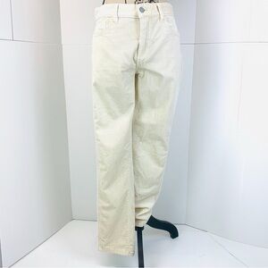 Pilcro Slim Boyfriend Women Size 28 Ivory Corduroy Jeans Boho 5 Pocket
